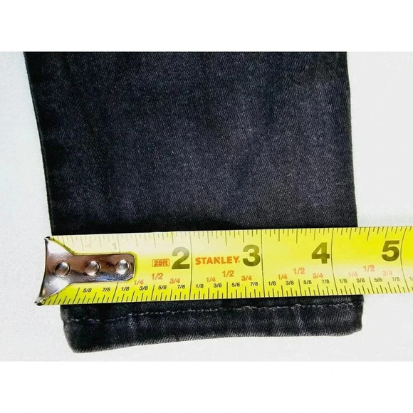 Rag & Bone Size 25X24 Women Black Ankle Skinny Embroidered Pocket Logo Jeans USA - Picture 4 of 13